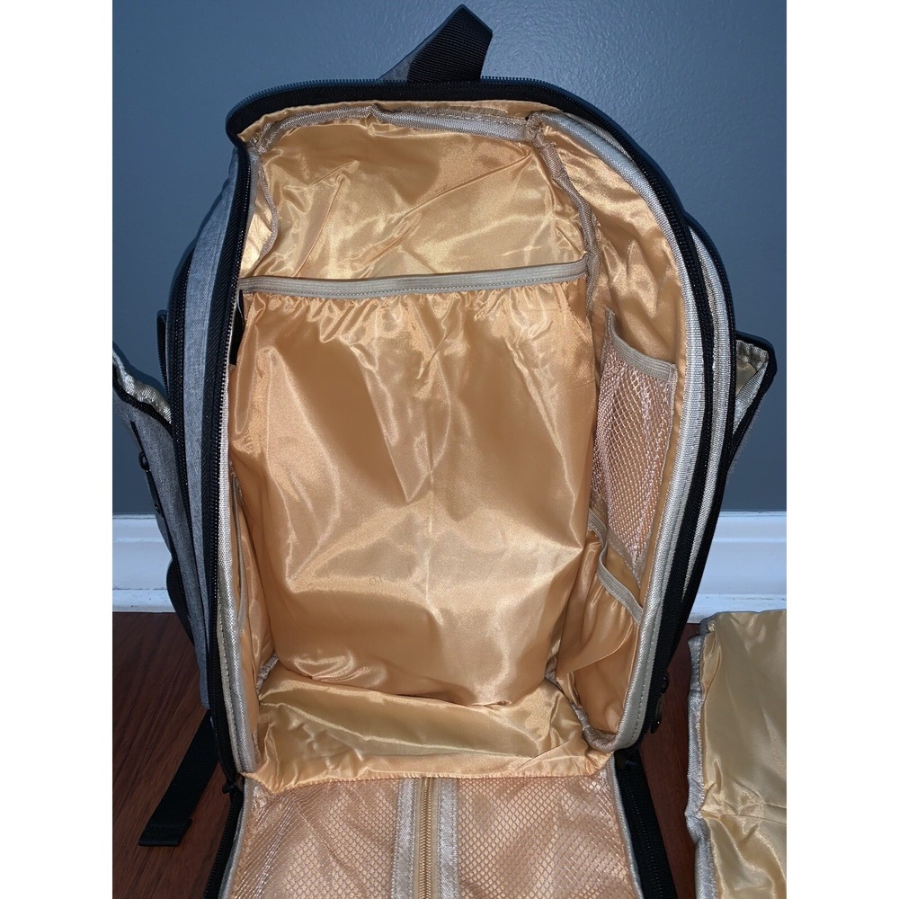 Mancro Diaper Bag Backpack, Large Multifunction Waterproof Gray - Picture 10 of 10